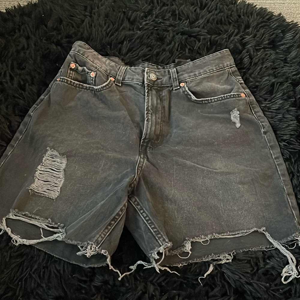 Black Jean shorts
